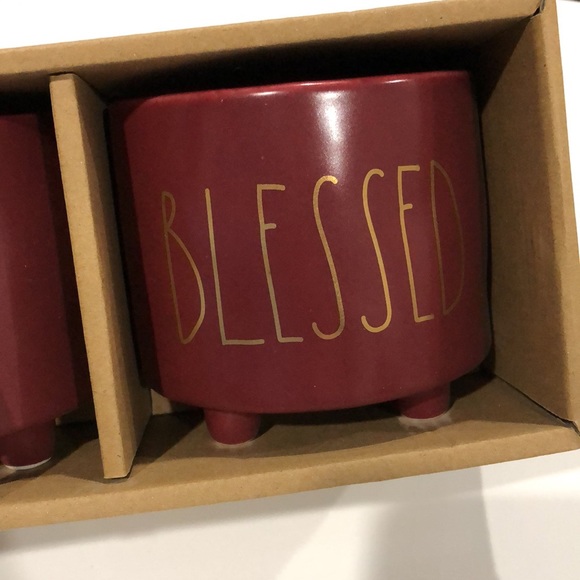 3 piece Rae Dunn Fall footed planters - Picture 5 of 7